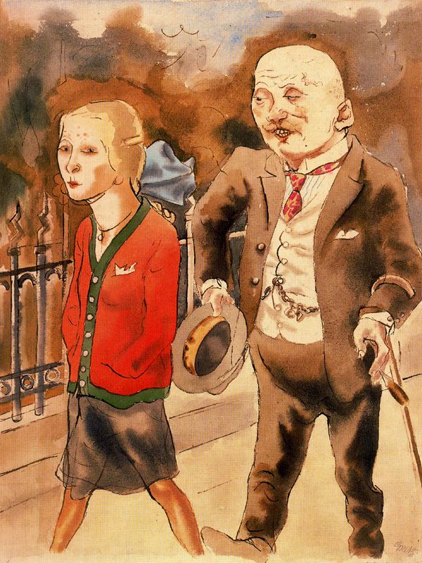 Couple On Street by George Grosz